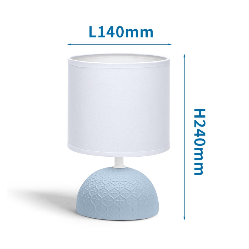 Aigostar - Candeeiro de mesa 1xE14/40W/230V azul/branco