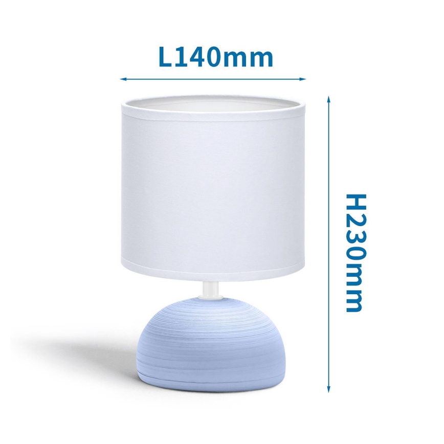 Aigostar - Candeeiro de mesa 1xE14/40W/230V azul/branco