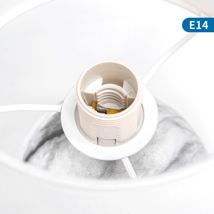 Aigostar - Candeeiro de mesa 1xE14/40W/230V branco