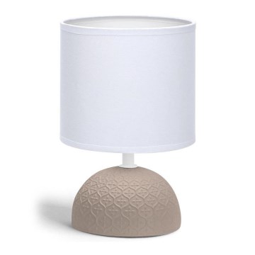 Aigostar - Candeeiro de mesa 1xE14/40W/230V castanho/branco