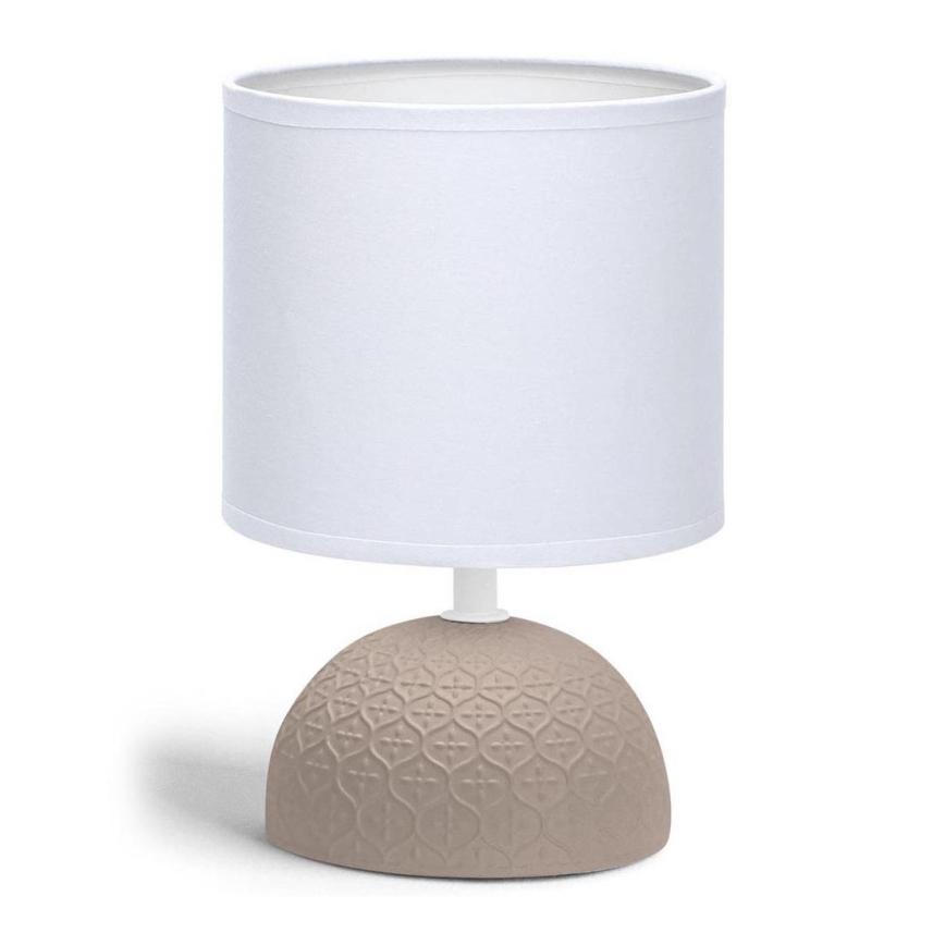 Aigostar - Candeeiro de mesa 1xE14/40W/230V castanho/branco
