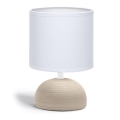 Aigostar - Candeeiro de mesa 1xE14/40W/230V castanho/branco