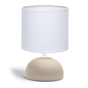 Aigostar - Candeeiro de mesa 1xE14/40W/230V castanho/branco