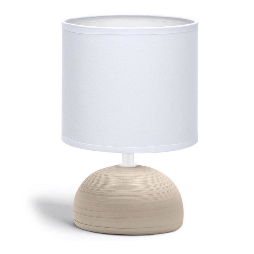 Aigostar - Candeeiro de mesa 1xE14/40W/230V castanho/branco
