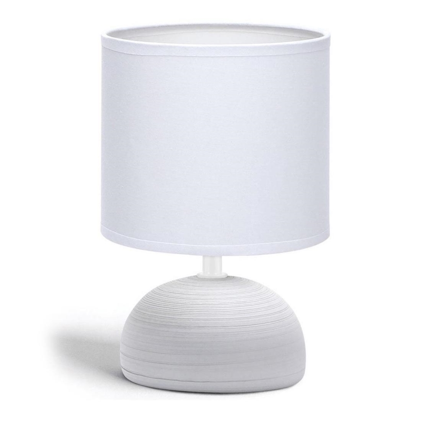 Aigostar - Candeeiro de mesa 1xE14/40W/230V cinzento/branco