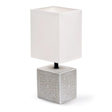 Aigostar - Candeeiro de mesa 1xE14/40W/230V cinzento/branco