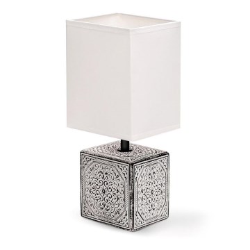 Aigostar - Candeeiro de mesa 1xE14/40W/230V cinzento/branco