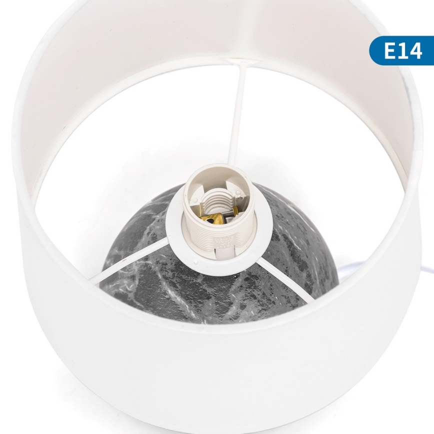 Aigostar - Candeeiro de mesa 1xE14/40W/230V cinzento