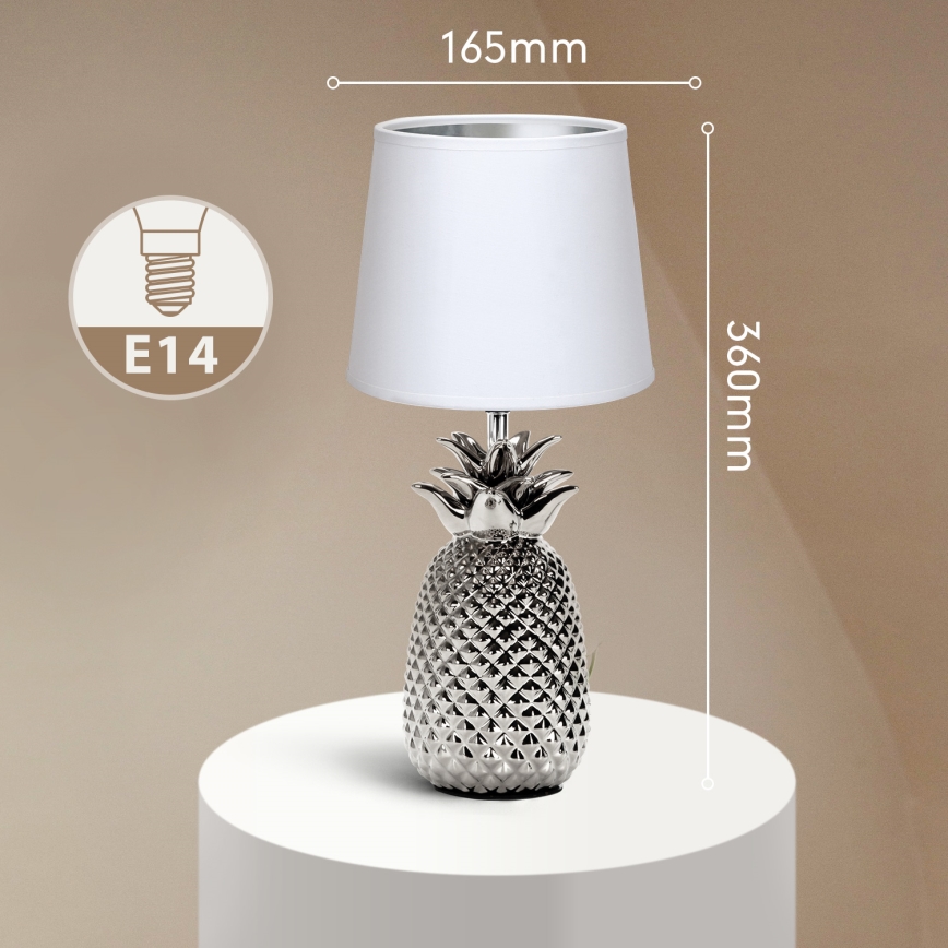 Aigostar - Candeeiro de mesa 1xE14/40W/230V cromado brilhante