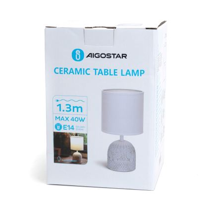 Aigostar - Candeeiro de mesa 1xE14/40W/230V