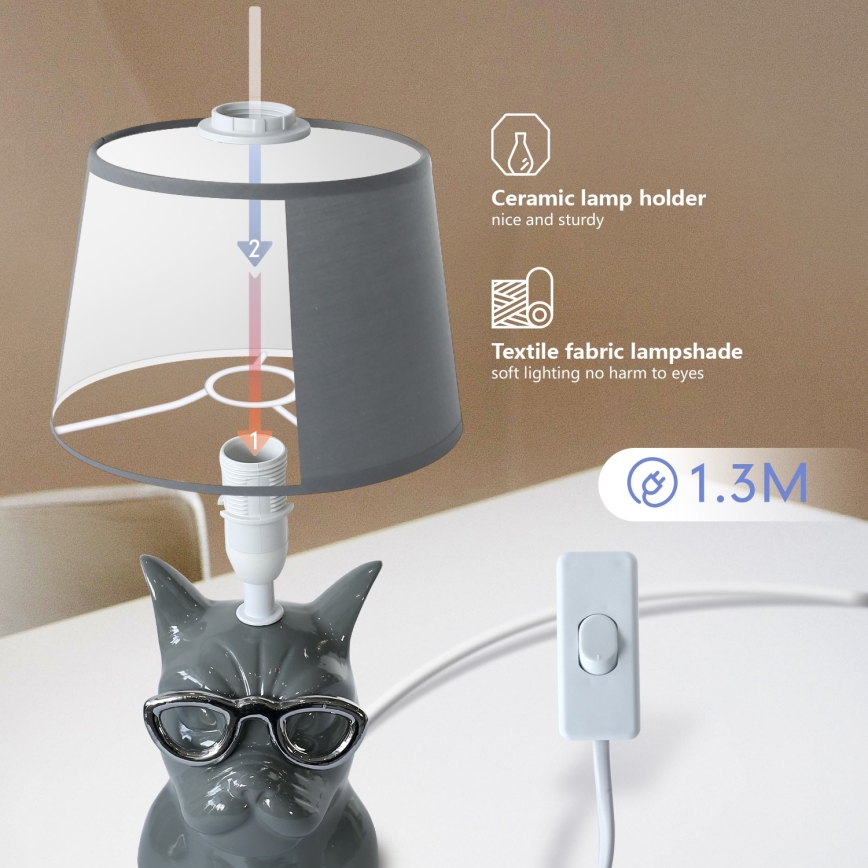Aigostar - Candeeiro de mesa 1xE14/40W/230V