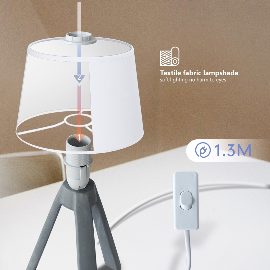Aigostar - Candeeiro de mesa 1xE14/40W/230V