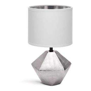 Aigostar - Candeeiro de mesa 1xE14/40W/230V prateado/branco