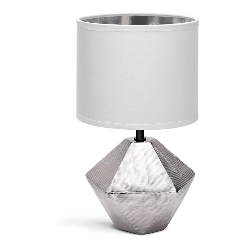 Aigostar - Candeeiro de mesa 1xE14/40W/230V prateado/branco