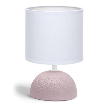 Aigostar - Candeeiro de mesa 1xE14/40W/230V rosa/branco