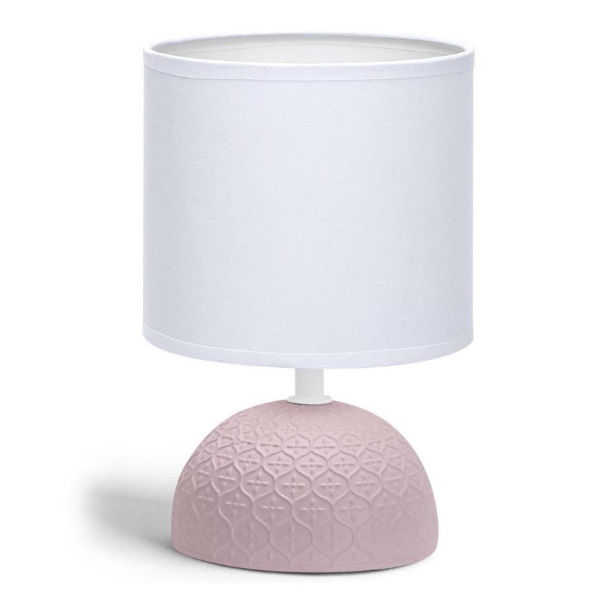 Aigostar - Candeeiro de mesa 1xE14/40W/230V rosa/branco