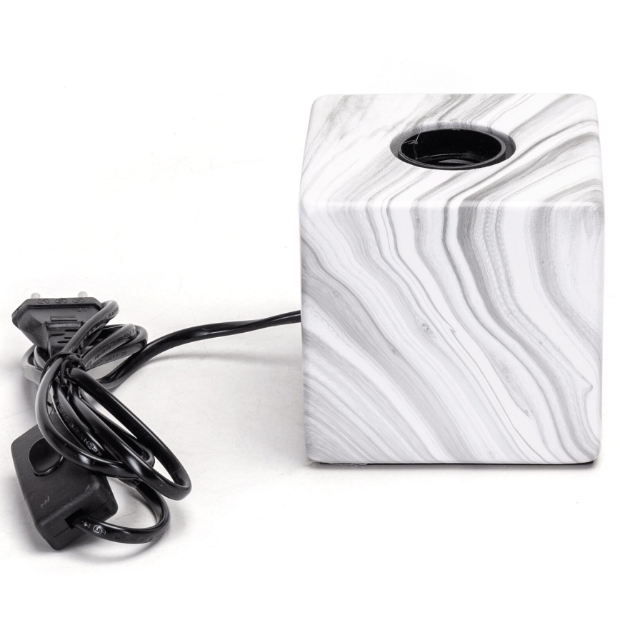 Aigostar - Candeeiro de mesa 1xE27/60W/230V branco/cinzento