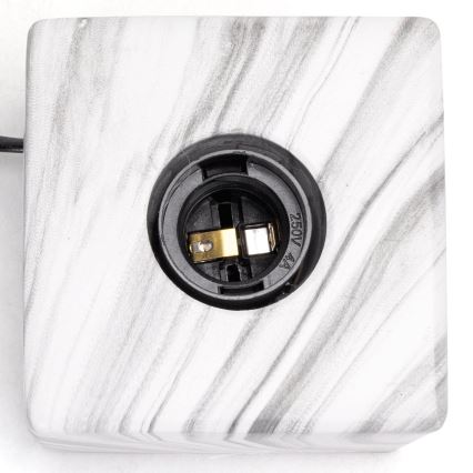 Aigostar - Candeeiro de mesa 1xE27/60W/230V branco/cinzento