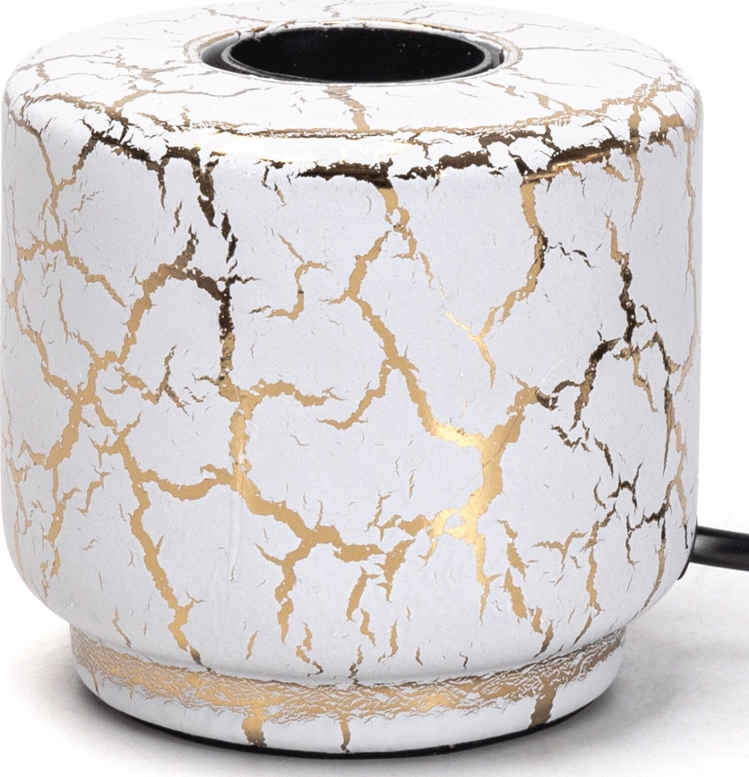 Aigostar - Candeeiro de mesa 1xE27/60W/230V branco/dourado