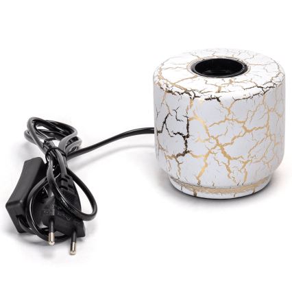 Aigostar - Candeeiro de mesa 1xE27/60W/230V branco/dourado