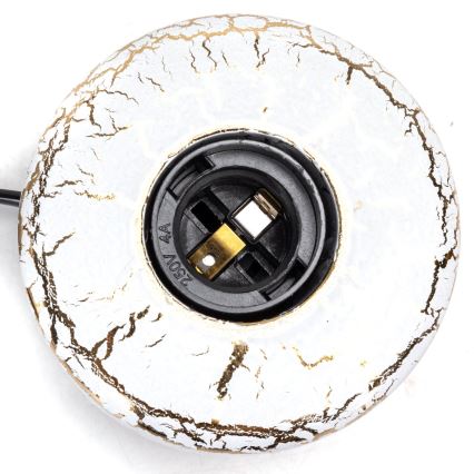Aigostar - Candeeiro de mesa 1xE27/60W/230V branco/dourado