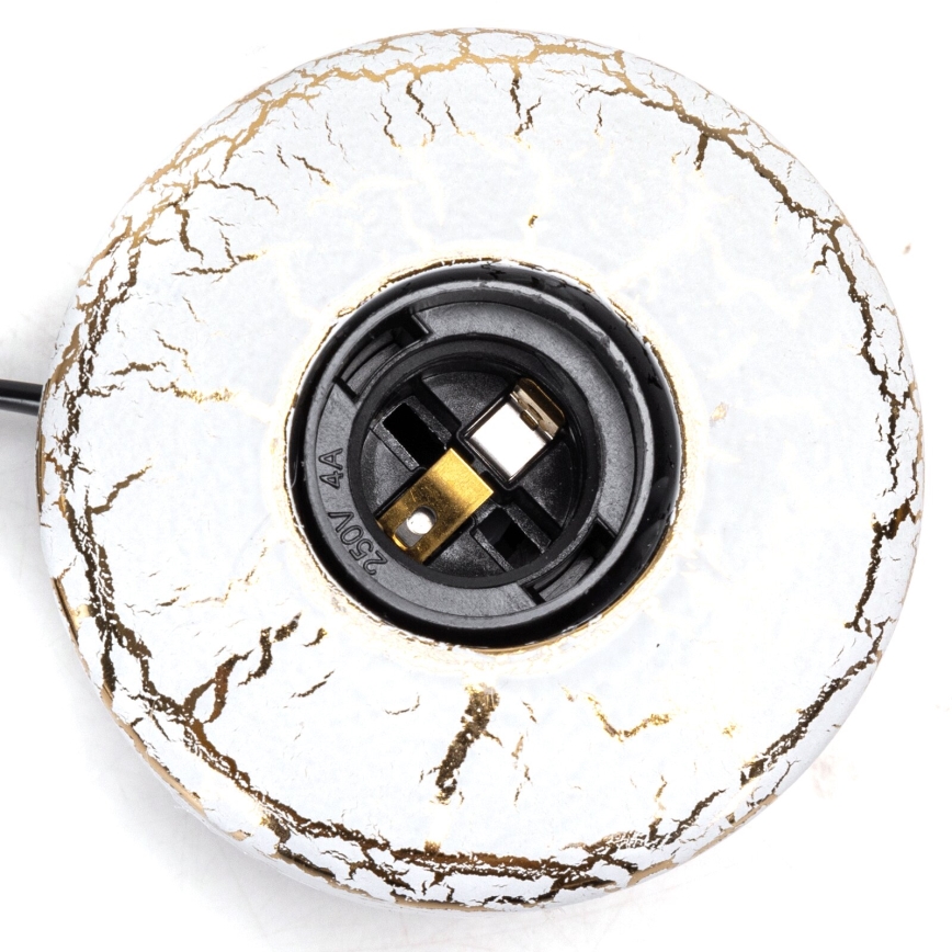Aigostar - Candeeiro de mesa 1xE27/60W/230V branco/dourado