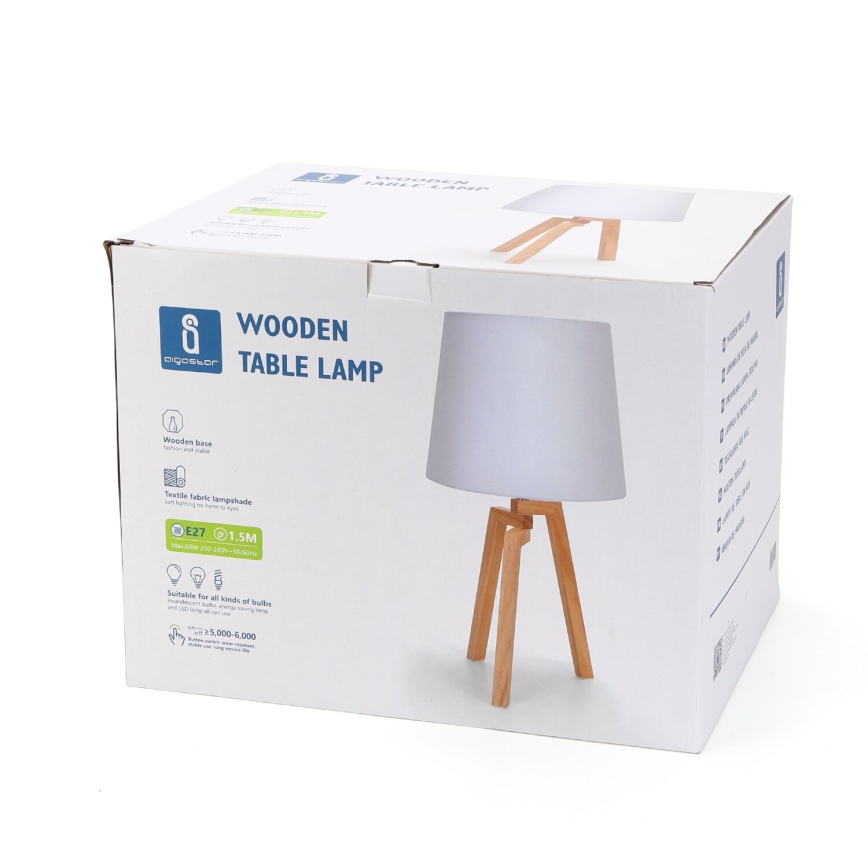 Aigostar - Candeeiro de mesa 1xE27/60W/230V