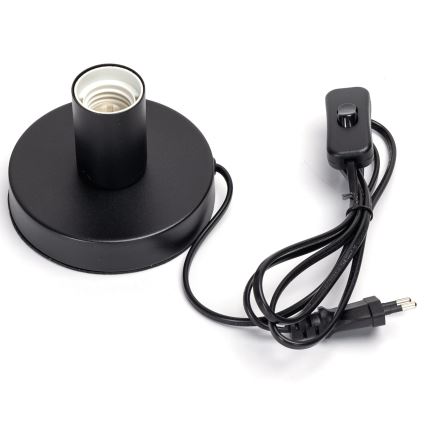 Aigostar - Candeeiro de mesa 1xE27/60W/230V preto