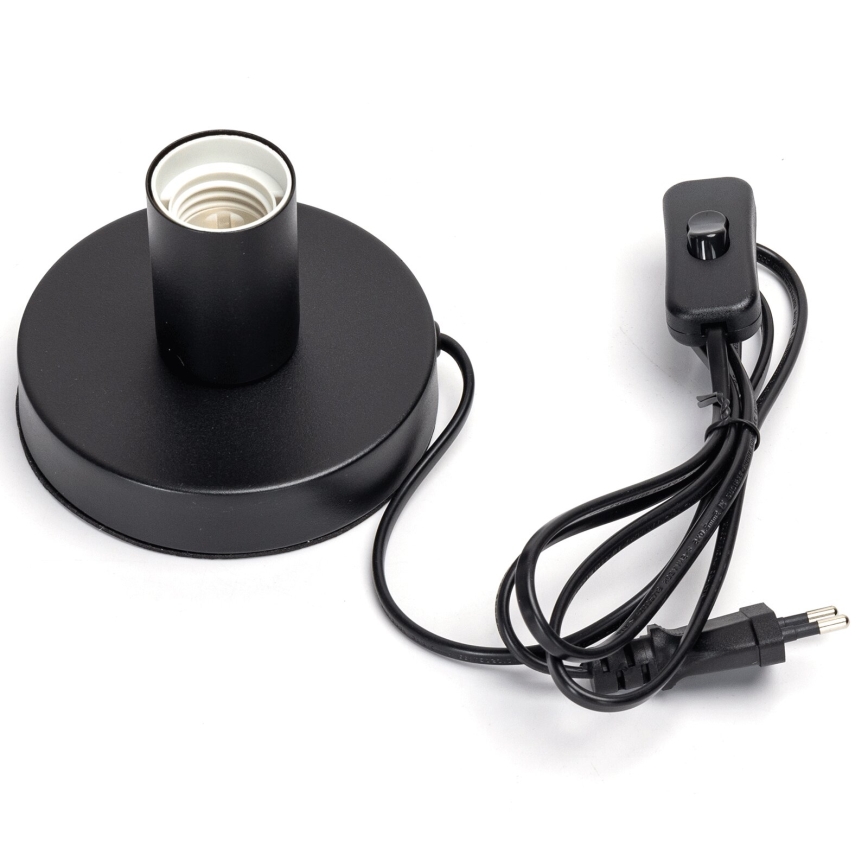 Aigostar - Candeeiro de mesa 1xE27/60W/230V preto