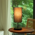 Aigostar - Candeeiro de mesa com porta USB 1xE27/40W/230V preto