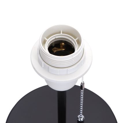 Aigostar - Candeeiro de mesa com porta USB 1xE27/40W/230V preto