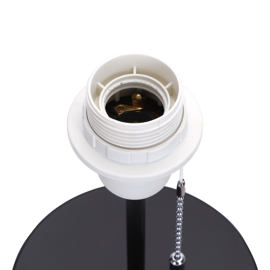 Aigostar - Candeeiro de mesa com porta USB 1xE27/40W/230V preto