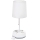 Aigostar - Candeeiro de mesa com tomadas e portas USB 1xE27/60W/230V branco