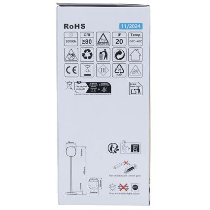 Aigostar - Candeeiro de mesa LED com regulação LED/4W/5V 4000K