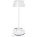 Aigostar - Candeeiro de mesa LED regulável com tomadas e porta USB LED/4,6W/230V 3000/4000/6500K branco