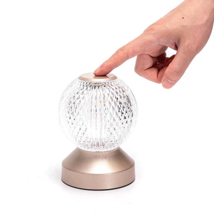 Aigostar -  Candeeiro de mesa LED RGB com regulação LED/1W/5V 1800mAh 13,5 cm + comando