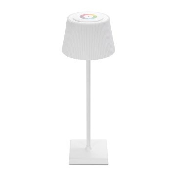 Aigostar -  Candeeiro de mesa LED RGBW exterior recarregável com regulação LED/4W/5V 3600mAh branco IP54