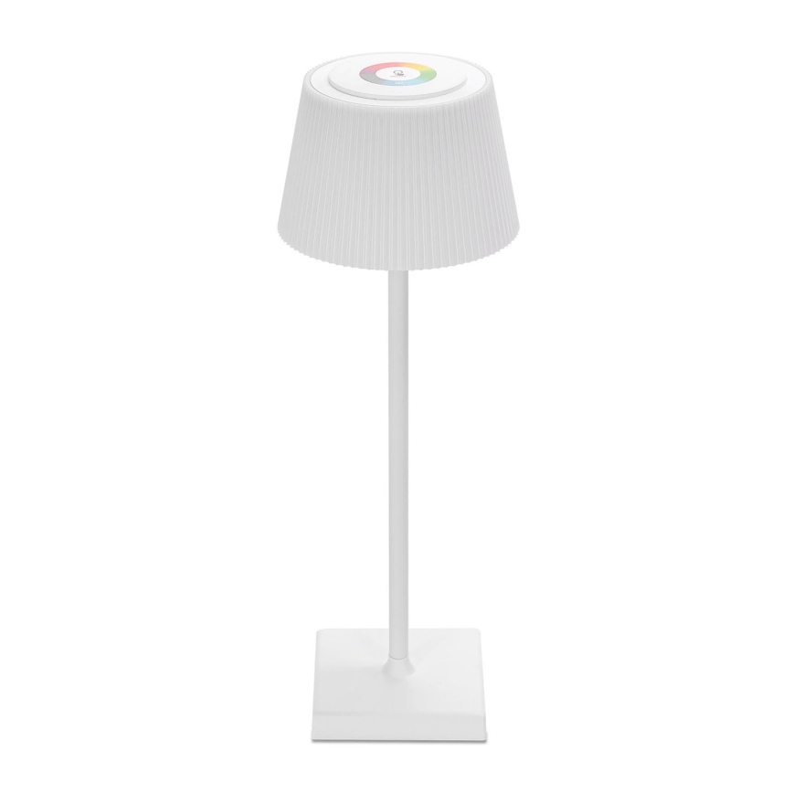 Aigostar -  Candeeiro de mesa LED RGBW exterior recarregável com regulação LED/4W/5V 3600mAh branco IP54