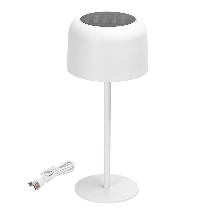 Aigostar - Candeeiro de mesa LED Solar regulável e recarregável LED/3W/5V 2200mAh branco IP54