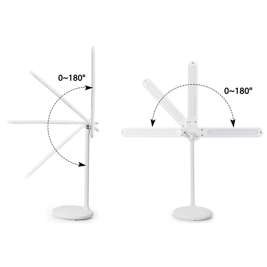 Aigostar - Candeeiro de mesa LED tátil recarregável com regulação LED/3W/5V 1200mAh 3000/4000/6500K
