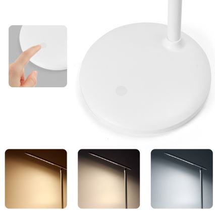 Aigostar - Candeeiro de mesa tátil LED recarregável com regulação LED/3W/5V 1800 mAh