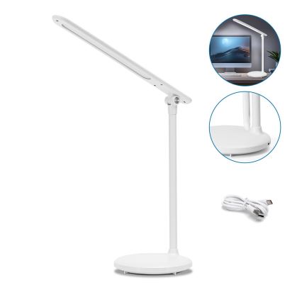 Aigostar - Candeeiro de mesa tátil LED recarregável com regulação LED/3W/5V 1800 mAh