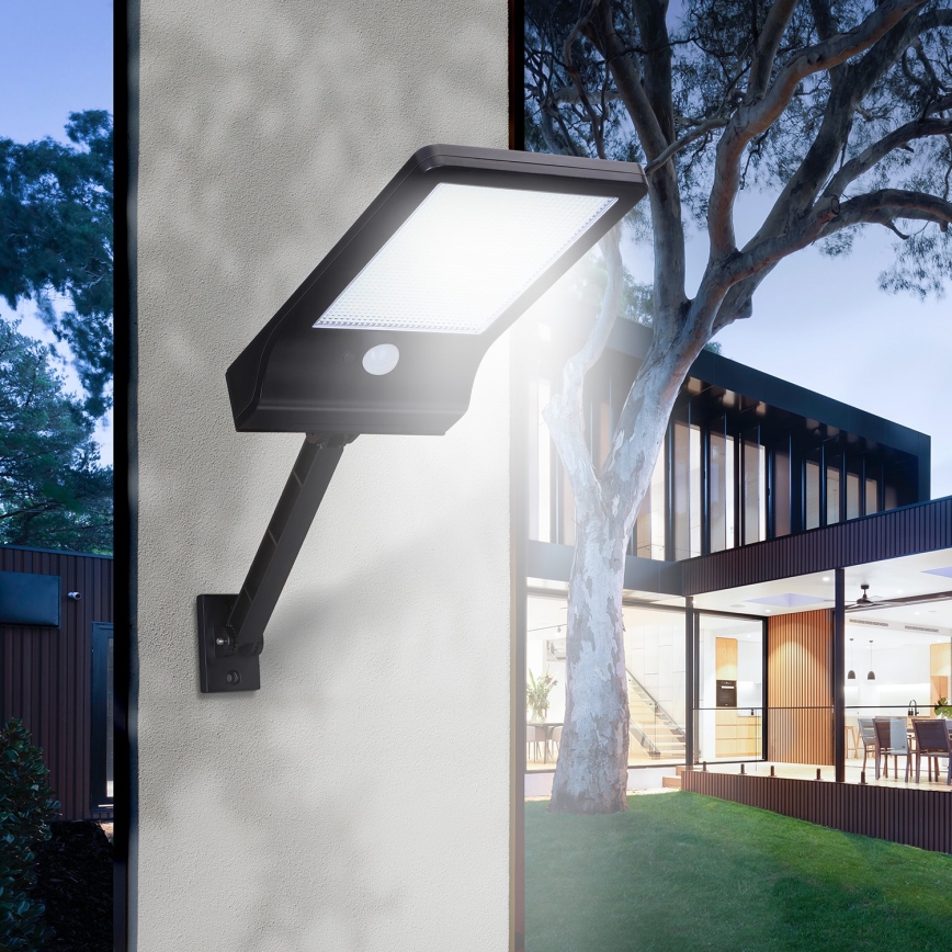Aigostar - Candeeiro de rua solar LED com sensor LED/2,3W/5,5V 1800 mAh IP65