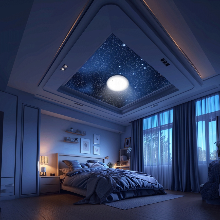 Aigostar - Plafon de teto LED dimerizável MESH LED/36W/230V 3000-6500K Ø 49,5 cm + controlo remoto