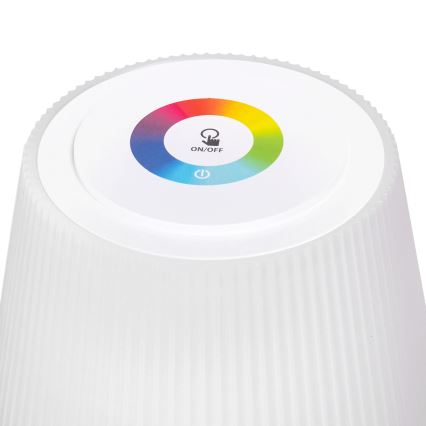 Aigostar -  Candeeiro de mesa LED RGBW exterior recarregável com regulação LED/4W/5V 3600mAh branco IP54
