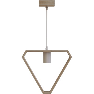 Aigostar - Candeeiro pendente com cabo 1xE27/60W/230V bege