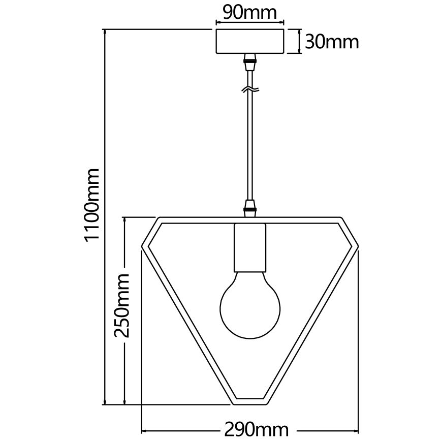 Aigostar - Candeeiro pendente com cabo 1xE27/60W/230V bege