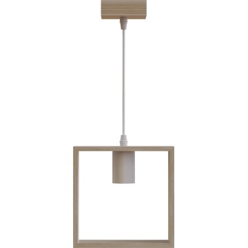 Aigostar - Candeeiro pendente com cabo 1xE27/60W/230V bege