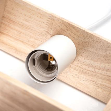 Aigostar - Candeeiro pendente com cabo 1xE27/60W/230V bege