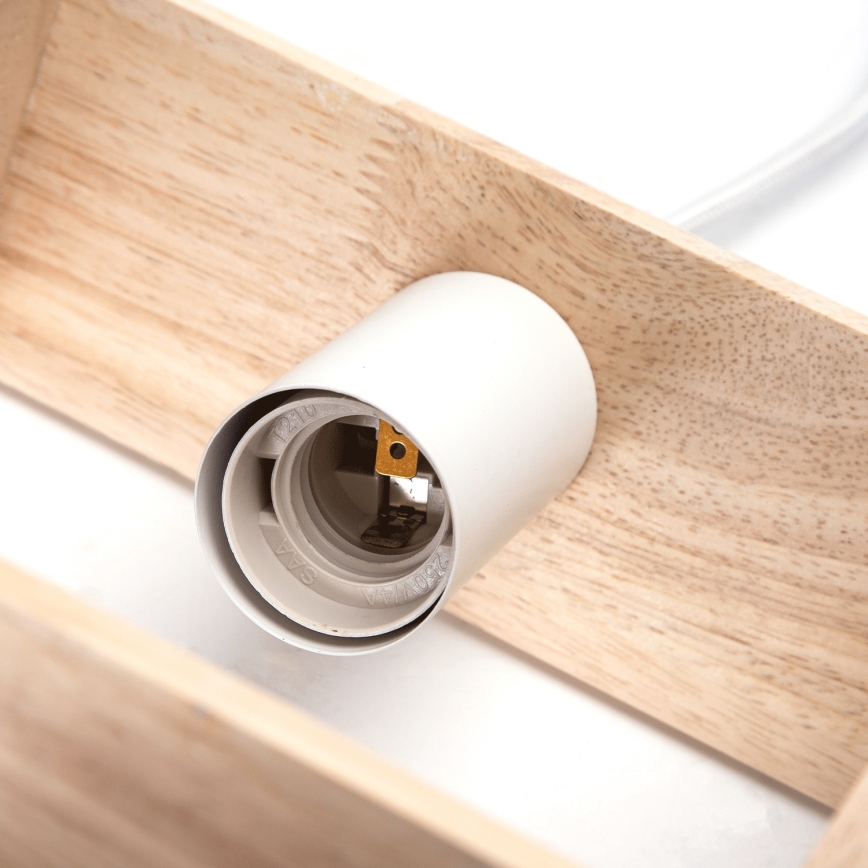 Aigostar - Candeeiro pendente com cabo 1xE27/60W/230V bege